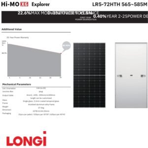 Solar Panel LONGI Hi-MO 6x 565 w